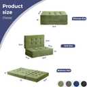 MAXYOYO 6" Folding Sofa Bed for Floor, Tufted Tri-Fold Floor Mattress
Twin Size Portable Sofa Couch Guest Mat with Chenille Fabric for Adults, Foldable Topper for Camping, Green, Twin