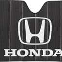 Plasticolor 003939W01 Honda Black Matte Accordion Sunshade White Logo 26.75 inches Tall x 57 inches Wide