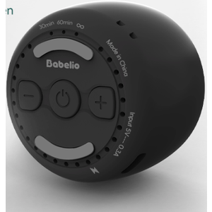 Babelio White Noise Sound Machine for Adults Kids Baby, Mini, 15 Non-looping Sounds, Timer, Memory Function, Easy to Pocket and Travel Black