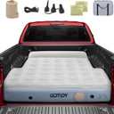 Short Truck Bed Mattress 5-5.5ft for Mid-Size Pickup, Truck Bed Air Mattress for Tacoma Jeep Gladiator JT, Rechargable Built in Pump, Integrated Pillow