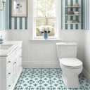 MORCART 7.87" x 7.87" Peel and Stick Floor Tile, 20 PCS Self-Adhesive DIY Vinyl Flooring for Renters, Removable and Waterproof Tile Sticker for Bathroom, Kitchen, Staircase (Blue Spruce Retro Design)