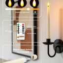 Homemory 2 Pcs Waxy Flameless Taper Candles with Remote, Flickering Battery Operated Taper Candle, Led Flameless Candlesticks Classic Tall Candles for Home, Wedding, Party, Ivory, 9.6 inches