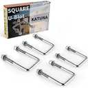 KATUNA 4Pack 1/2" x 3-1/16"x 4-5/16" Stainless Steel U-Bolts, Square U-Bolt Boat Trailer U-Bolts with Washers and Nuts for Sailboat Trailer Automobiles Industrial Part.