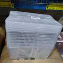 WYT Clear Storage Latch Bins, 6-Pack Storage Organizer Box with Handle and Lids, 5-Litre