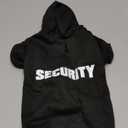 SCENEREAL Security Dog Hoodie Sweaters for Small Medium Large Dogs, Brushed Fleece Dog Clothes with Hat,Soft Cotton Winter Spring Coat All Weather Clothes, Classic Halloween Costume with Leash Hole (#1 Black (SECURITY Printed))