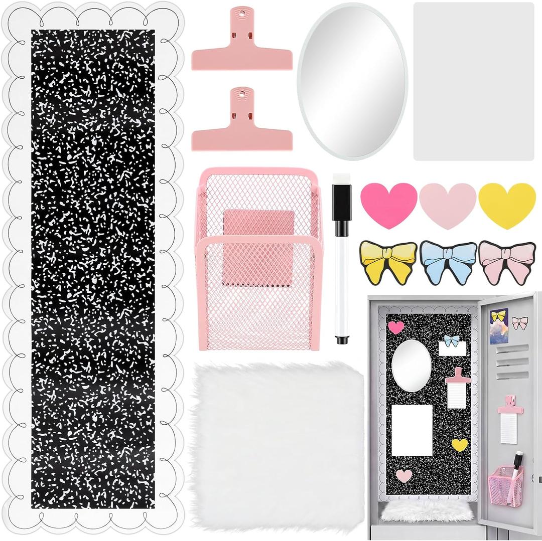 SiliFine 14 Pcs Locker Accessories Kit for Girls
