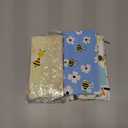 Chumia 6 Pack Reusable Snack Bags for Kids, Washable Sandwich & Food Storage Pouches, Dual-layer Silicone Lined Lunch Bags with Zipper for School & Travel(Bees,6.9 x 3.7 Inches)