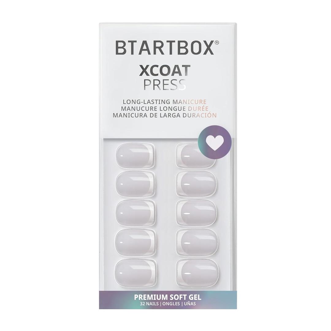 BTArtbox Press On Nails, Classic French, Short Square, White Nude, 30Ct
Lamp-Curable 4-Week Wear, Salon-Quality Natural Nails, 10-Minute Easy Daily Application, 15 Sizes, All-in-One Complete Kit