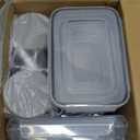 42 PCS Food Storage Containers with Lids (21 Containers & 21 Lids) - Reusable Plastic Food Containers for Kitchen Storage and Organization BPA-Free Leakproof Meal Prep Container with Labels & Pen