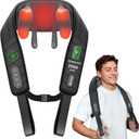 COMFIER Cordless Neck Shoulder Massager with Heat, Shiatsu Neck Back Massage for Pain Deep Tissue, 4D Kneading, Gifts for Dad Mom (Classic Black)