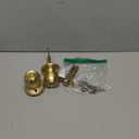 Brushed Gold Ball Design Door Knob with Keys and Lock, Keyed Entry Round Shaped Doorknob for Front/Entrance Doors, Satin Brass Finish (1 Pack)