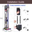 Vacuum Stand Compatible for Dyson G5 V15 V12 V11 V10 V8 V7 V6Metal Storage Bracket Compatible for Dyson Handheld Cordless Vacuum Cleaners & Accessories & AttachmentsEquipped with Trigger Lock