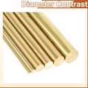 4 x uxcell 4 Pcs 9/32"(7mm) Dia Brass Solid Round Rod, 4"(102mm) Length H62 Brass Lathe Bar Stock Round Brass Rod for DIY Crafts Industry Construction