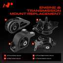 A-Premium 4PCS Engine Motor Mount and Transmission Mount Set Compatible with Honda Fit 2007-2008 L4 1.5L, Manual Transmission, Replace# 50840-SAA-003, 50810-SAA-982