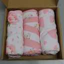 Bublo Baby Swaddles for Newborns Zipper Swaddles 0-3 Months, 3-Pack Organic Infant Sleep Sack with Zipper Adjustable & Breathable Swaddle Blanket Wrap for Newborn Girls (Pink Floral) S/M