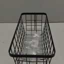 1 Pack Hanging Wall Basket Organizer Over the Cabinet Door Wire Baskets for Organizing -Space-Saving Hanging Baskets for Organizing Wall Mount Storage,No Drilling Adhesive Wall Storage Basket, Black