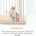 51" Extra Tall Cat Gate, 29.5"-40.6" Extra Wide Pet Gate, Pressure Mounted Walk-Through Swing Door Auto Close for Stairs, Doorways, Kitchen(White)