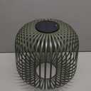 LUUK Studio Solis Solar Table Lamp, Lantern Design, Forest Green, Size L