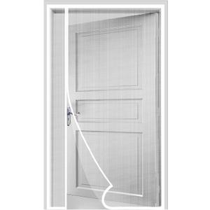 Side Opening Magnetic Screen Door, Fit Door Size 36 x 82 Inch, Reversible Left and Right Door Screen Mesh with Strong Magnet, Actual Mesh Size 38" x 83" (White)
