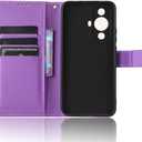 Compatible with Huawei Nova 12s Leather Case Cover,Compatible with Huawei Nova 12 Lite Leather CasePU Leather flip Cover Compatible with Huawei Nova 11 FOA-AL00 Case Cover Purple