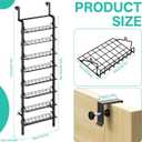 DTUQYX Over the Door Shoe Organizer - 8 Tiers Adjustable Shoe Rack for Door Hanging Heavy Duty Metal Shoe Organizer for Closet for Shoes,Accessories, 67.52'' L x 17.91" W x 9.84" H
