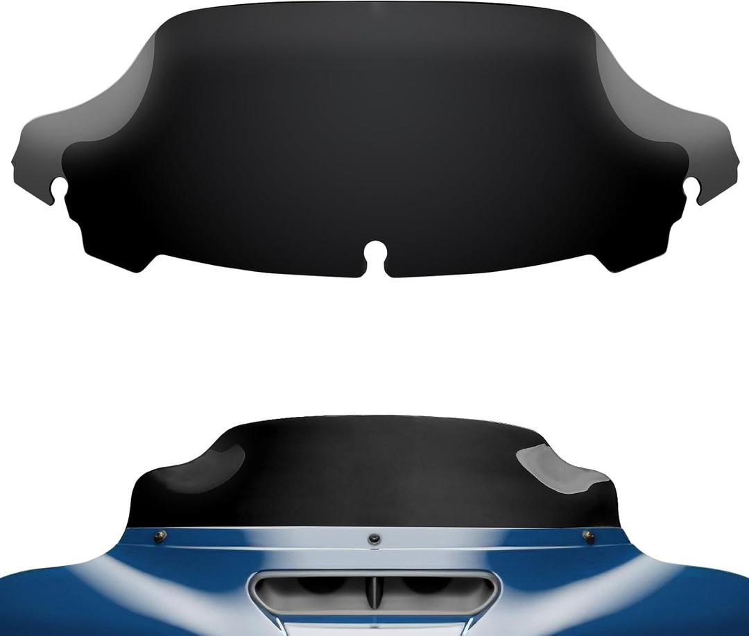 Benlari Windshield 7" Motorcycle Wave Windscreen 2014-2023 Fit for Harley Davidson Touring Street Glide Electra Glide Ultra Limited Tri Glide FLHT FLHX FLHTK FLHTC FLHTCUBlack