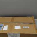 Cut-Out Design 23" Dog Gate Retractable Stair Gate Foldable Puppy Gate Indoor - Freestanding Lightweight Pet Barrier for Doorways, Stairs, Hallways (Extends to 41", White)