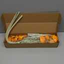 ZYTUYO 6PCS Orange Poppies Artificial Flowers Faux Poppy Silk Orange Flowers with Long Stems for Home Table Office Fall Outdoor Indoor Baby Shower Halloween Arrangements
