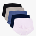 Mama Cotton Women's Over The Bump Maternity Panties High Waist Full Coverage Pregnancy Underwear Multi-Pack, Size Medium