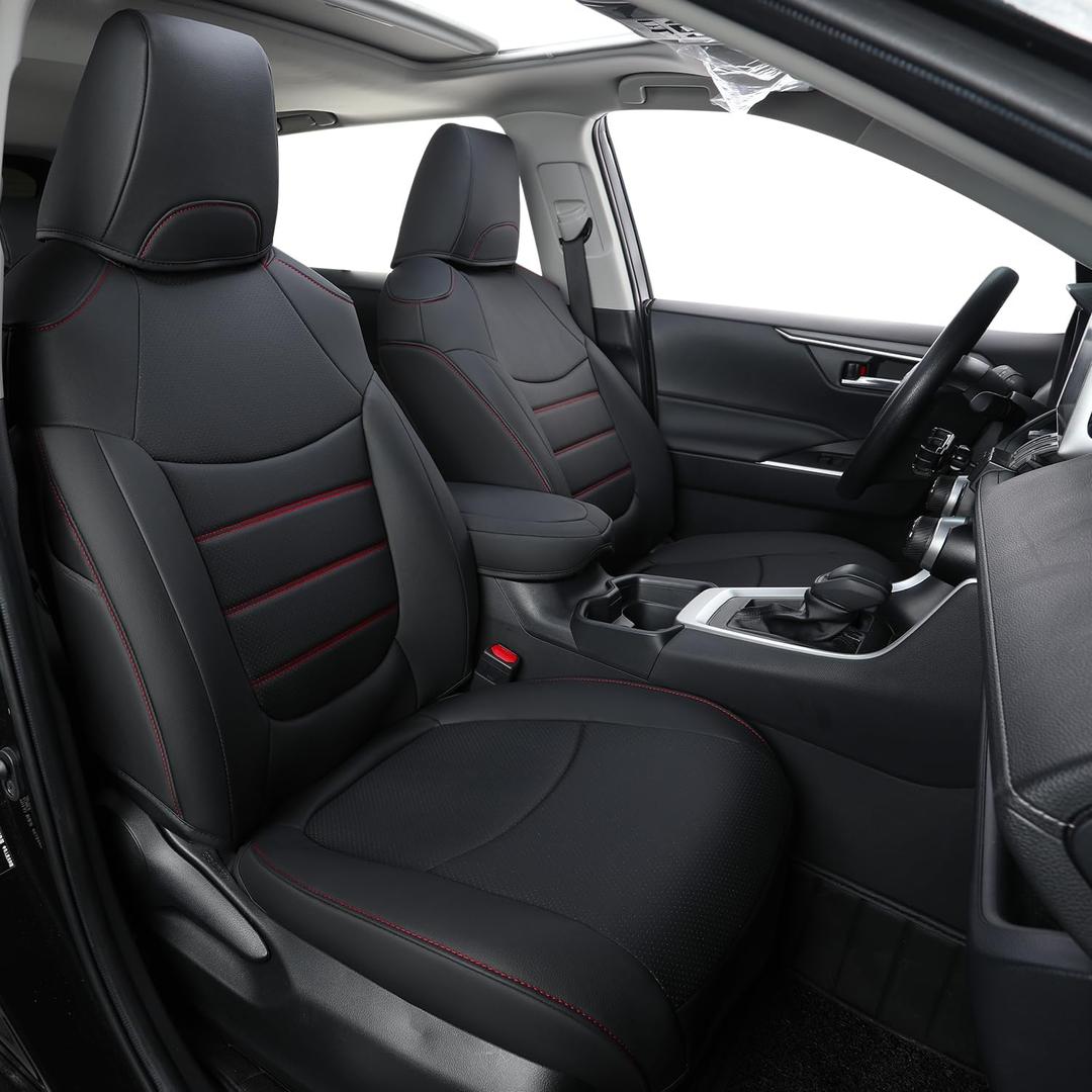 RISINGSTAR Rav4 Seat Covers, fit 2019-2025 Toyota Rav4 XLE LE XLE Premium Limited Base SUV, not for Adventure and TRD-Off(Black&Red) RISINGSTAR Rav4 Seat Covers, fit 2019-2025 Toyota Rav4 XLE LE XLE Premium Limited Base SUV, not for Adventure and TRD-Off(Black&Red)