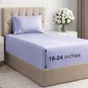 Extra Deep Pocket Twin Sheets - 3 Piece Breathable & Cooling Bed Sheets - Hotel Luxury Bed Sheet Set - Soft, Wrinkle Free & Comfy - Easily Fits Extra Deep Mattresses - Deep Pocket Lavender Sheets Set