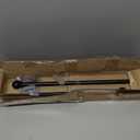 Black Curtain Rods for Windows 36"- 48", Decorative Drapery Rod Adjustable by Splicing, 5/8 inch Small Curtain Rod for Bedroom, Living Room, Kitchen and Outdoors