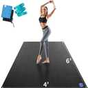MRO Extra Large Yoga Mat, 12'x6'/9'x6'/7'x5'/6'x4' (9MM) Extra Wide and Thick Exercise Mats for Home Gym Workout, Non-Slip, Soft for Women and Men Fitness, Ideal for Barefoot Yoga, Pilates, stretching (Black)