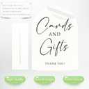 White Arch Acrylic Wedding Sign- 8"x10" Cards and Gifts Sign and Base,1/8" Thick | Modern Calligraphy Arched Acrylic Table Sign for Wedding & Event Party (Cards and Gifts, 8"x10")