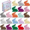 Easter Egg Fillers Bunny Toys, Colorful Rabbit for Easter Basket Stuffers, Easter Decorations for Home Table Centerpiece, Party Favors for Kids, Toddlers & Family (28PCS)