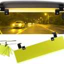 Night Driving Visor by Glare Guard, Replace Night Driving Glasses with Anti-Glare Polarized HD Driving Visor for Headlight Glare Universal 14" x 3.25" fits Cars, Truck's SUV's & RV's, Made in USA