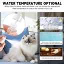 Cat Hair Brush for Shedding, 3-in-1 Pet Spray Hair Removal Comb with Visual Spray & Release Button, Waterproof Dog Grooming Brush for Furry Pet (White)