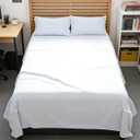 Full XL Bed Sheet - 4 Piece Full XL Bed Sheets Set - Soft, Breathable & Cooling - Hotel Luxury Bedding for Women, Men, Kids, Teens, Boys & Girls - Deep Pockets, Comfy, Fade and Wrinkle Free - White