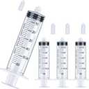60mL Luer Lock Syringe 12Pack Large Plastic Sterile Syringes without Needle, for Liquid, Oral, Measurement, Dispensing, with Cap 50mL/60cc