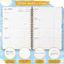 4 x VinTS 2026 Planner,11.6x8.6in Large Weekly Monthly Dated Planner,Jan-Dec.2026 Flower Hardcover Planner Agenda Organizers with stickers, bookmarks, pocket for Women