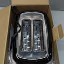 Toastmaster 2-Slice Toaster - Black with Stainless Steel - Kitchen Essential for Sandwich Bread & Breakfast Toast - Toaster with Wide Slots, High Rise Toast Lift & Cool-Touch Exterior