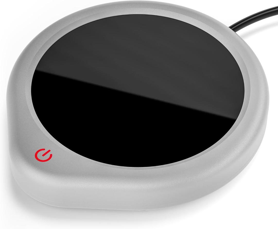 Coffee Mug Warmer, Cup Warmer for Desk with Auto Shut Off, Electric Beverage Tea Water Milk Warmer with Smart Temperature Settings, Heating Plate Candle Wax Warmer (Gray)