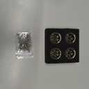 INJORA 1.0 Plus Brass Beadlock Wheel Rims 4PCS 12-Spoke Wheels for TRX4M SCX24 FCX24 1/24 1/18 RC Crawler,42g/pcs(Black&Gold)