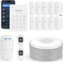 tolviviov Alarm System for Home Security, Door Alarm Systems, App Alerts, 15Piece Kit, No Monthly fee, WiFi Alarm, Door Window Motion Sensor, for Home Security and Kids Safety