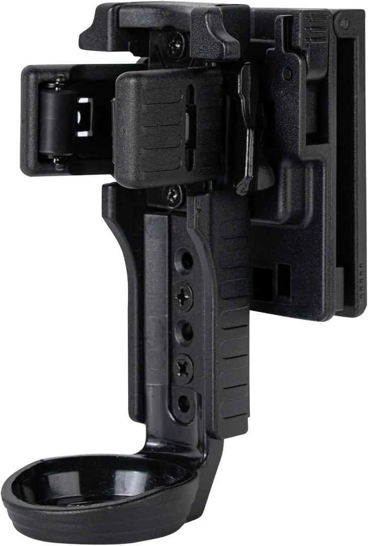 TACNEX Quick Release OC/Mace Spray Holder w/Duty Belt/MOLLE Vest Rotatable Clip MK4 Canister Holster Pepper Spray Can Case Tactical Flashlight Pouch fit 1.5" Diameter for Police Leo Security Military