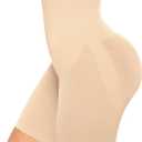 FeelinGirl Tummy Control Shapewear Shorts Body Shaper for Women High-Waisted Thigh Slimming (Medium-Large, Nude)