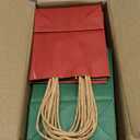 qiqee 100Pcs Mini Size Paper Gift Bags with Handles - 4.5"2.5"6" Kraft Small Party Bags - 16 Solid Colors