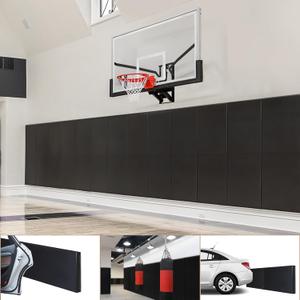 Gym Padding Wall Pads for Gym Wall Mats Basketball Wall Padding 2" Thick Foam Gym Wall Pad for Kids Wall Pad Protection, Waterproof Durable Wall Pads for Safety Colorful Wall Pad (Black)