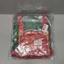 Kids Christmas Elf Costume Set Girls Holiday Elf Dress with Elf Hat Shoes Socks (3-5 Years, Red)