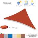 20'x20'x20' Sun Shade Sail Triangle Canopy Shade Cover for Patio Garden Outdoor Backyard, Terra